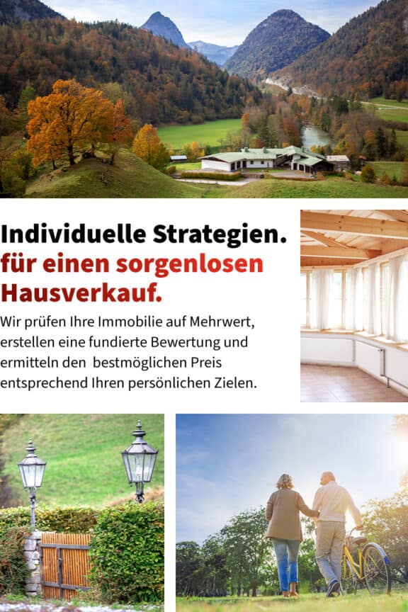 Als Immobilienmakler erstellen wir individuelle Verkaufsstrategien – für einen sorgenlosen Hausverkauf.