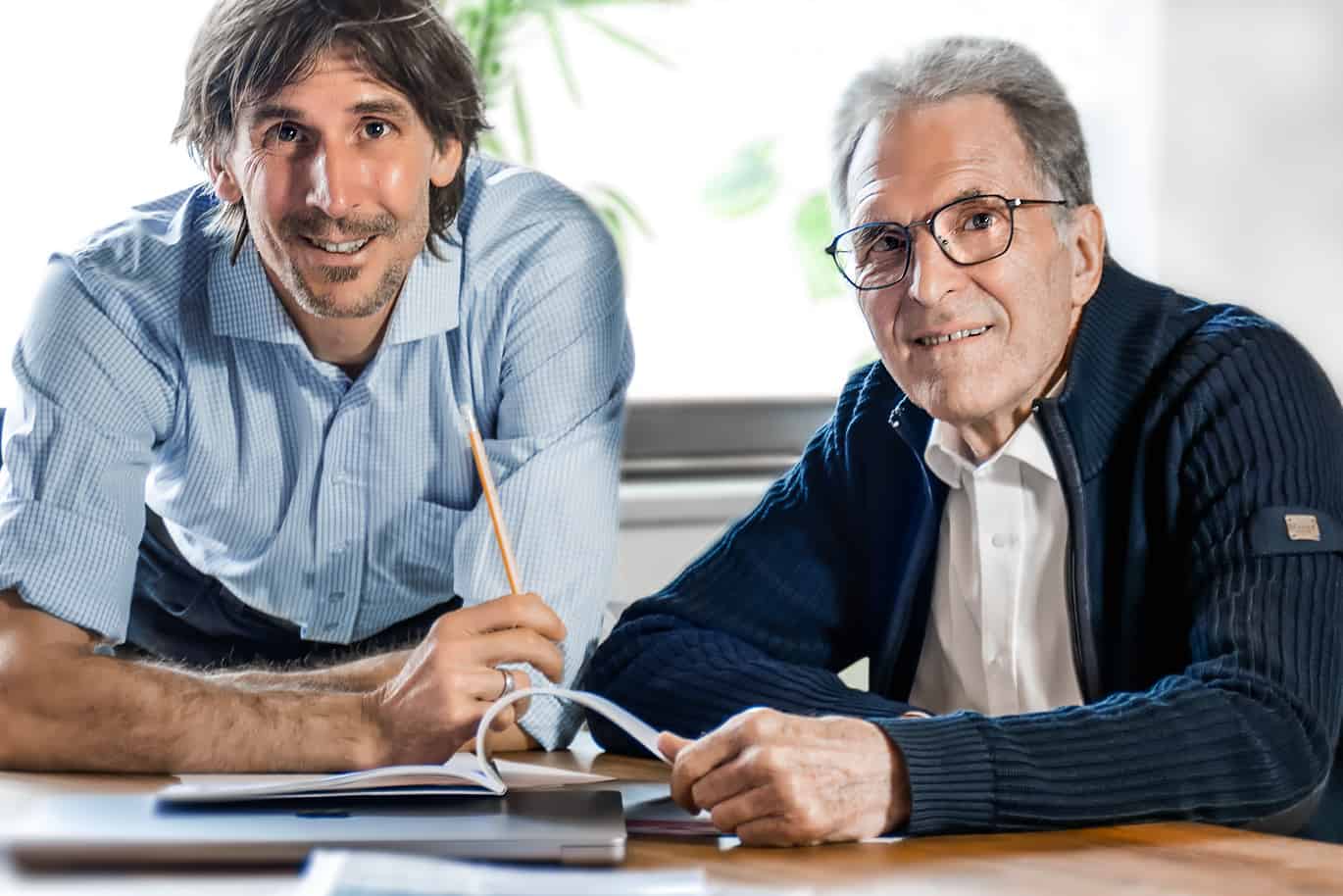 Immobilienmakler Alfred Lobensommer und Sohn Christian Immobilienmakler Alfred Lobensommer, Marketingexperte Christian Lobensommer
