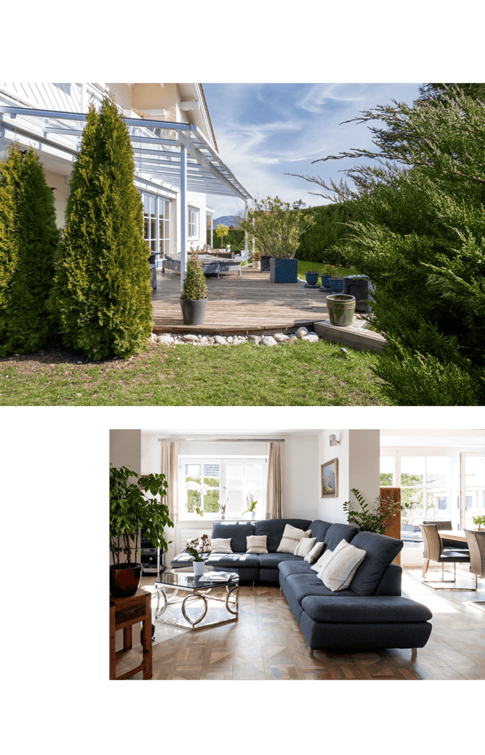 Professionelle Immobilien-Fotografie: Aussenaufnahmen und Innenaufnahmen