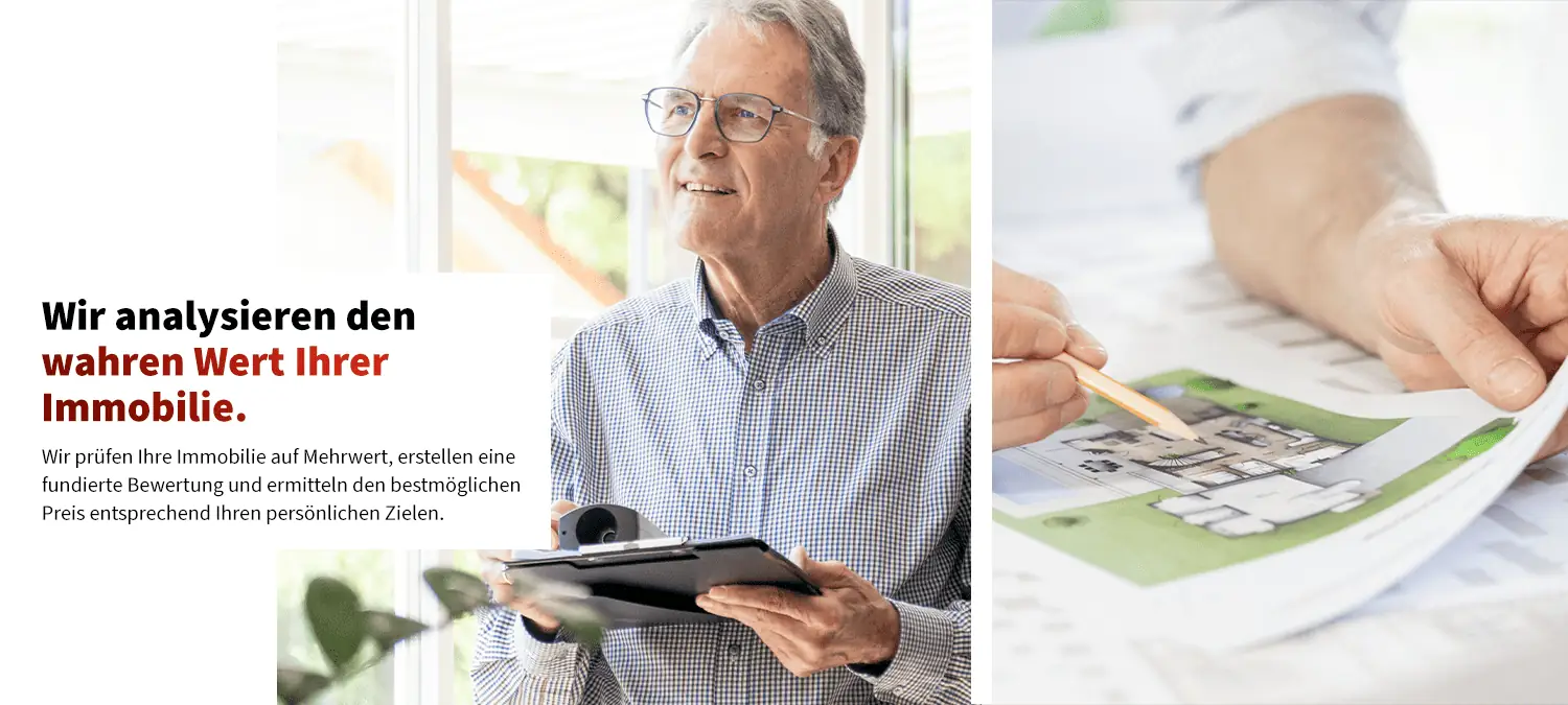Alfred Lobensommer bei der Bestandsaufnahme und Immobilienbewertung