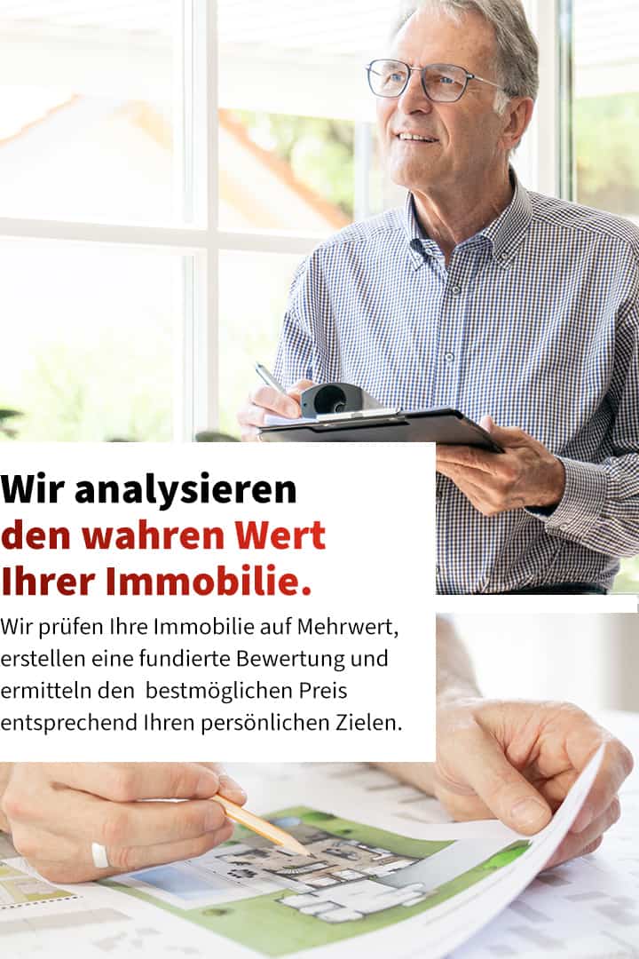 Alfred Lobensommer bei der Bestandsaufnahme und Immobilienbewertung