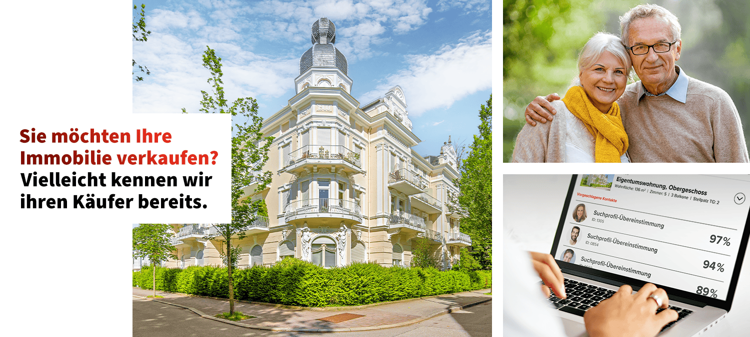 Stadtvilla in Bad Reichenhall mit Verkäufern sowie Käuferin mit Tochter.